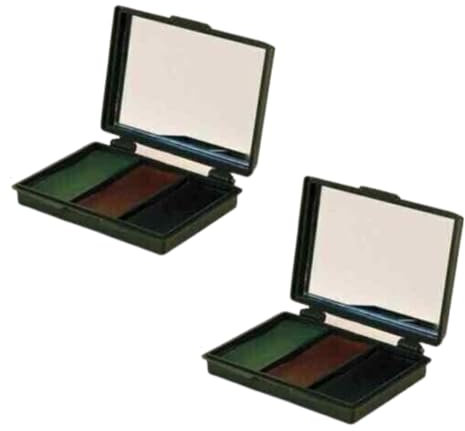 garden mile® 5 Color Camuflaje Face Paint Compact Cartridge Pallet con Espejo | Army Cadet Military Camo Field Paint Army Face Cream GI War Paint, 2