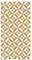 Panorama Vinylteppich Senf-Geometrie - 80x250 cm - Waschbar rutschfest Küchenteppich