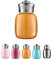 Mini-Thermosflasche, 200 ml, niedliche Wasserflasche, vakuumisolierte Edelstahl-Wasserflaschen, auslaufsicher, hält heiß und kalt, für zu Hause, im Freien, auf Reisen Einheitsgröße Orangegelb