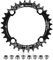 Kettenblatt 104 BCD 32T 34T 36T 38T Schmaler, Breiter Einziger Kettenring mit 4 Stücke Kettenrad Schrauben für Rennräder, BMX MTB Fahrrad (Schwarz, 34T)