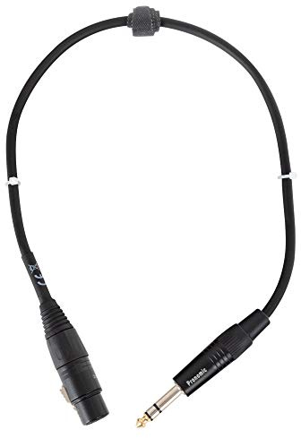 Pronomic Stage JSXF-0.5 XLR/Stereoklinke-Kabel 0, 5m, Länge: 0 | Professionelles, symmetrisches Audiokabel, Stecker: XLR female 3-pol ? 6, Mantelfarbe: Schwarz, Sauerstofffreies Kupfer