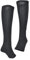 1 paio di calze a compressione, calze mediche con cerniera a metà polpaccio, calze sottili, calze elastiche, punta aperta, supporto per le gambe del ginocchio, unisex(XXLblack)