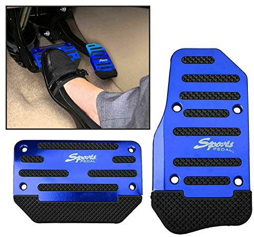 Universal Auto Pedal Cover Racing Sport Rutschfeste Auto Gas Bremspedal Cover (Blau)