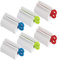 Distributeur de Dentifrice,6 PCS Presse-Dentifrice Pince à Tube Plastique pour Support de Siège de Dentifrice Crèmes Pommades et Pâtes Multi-usages Rouge Bleu Vert