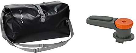 VAUDE Radtasche Top Case (PL), black, One Size, 124160100 & 12503 Haifischzahn, QMR Rail Hook 2.0, QMR-Befestigungssystem 2.0, Radtaschen, Gepäckträgerhalterung weiß Einheitsgröße