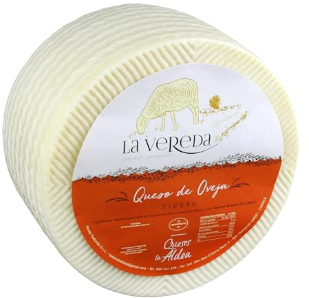 QUESOS LA ALDEA | Queso Artesano Tierno de Oveja Pasteurizado 3 kg Queso Tierno para Cesta Gourmet, Cesta Quesos Gourmet Regalo y Pack Quesos Calidad Artesanal Ideal para Cajas de Regalo Gourmet