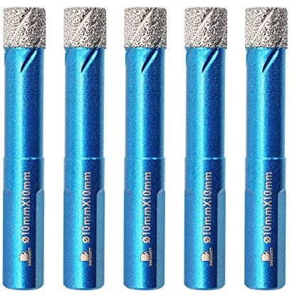 Forets Carrelage Diamant 10mm- BRSCHNITT pour porcelaine,céramique, granit, marbre quartz & autres 5 Pièces