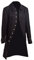 BLESSUME Vintage Retro Mantel Herren Kostüm Jacke Lange Ärmel (Schwarz 1, XL)