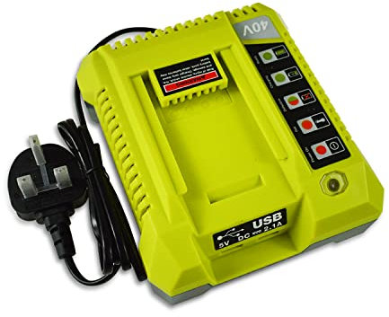 JANRI OP401 120W max Replacement Battery Charger Compatible with Ryobi 36V Lithium Battery BPL3640D2 RLM36BL BPL3650D BPL3620D BPL3626D2 RBV3600 BPL3640 BPL3640D UK plug
