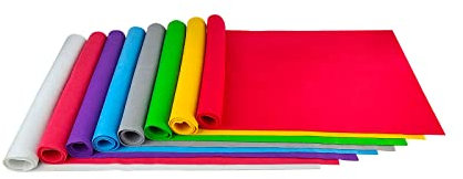Jtnohx Weiches Handwerk Filz-Stoffbögen Bündel, 40x100cm Farbig, Bastelstoff zum Nähen, Läufer für Party Festival Dekorationen (Rot/Gelb/Grün/Grau/Blau/Lila/Wassermelonenrot/Weiß)