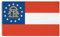 MUWO Flagge America Edition 90 x 150 cm, doppelseitige Gartenflagge, wetterfeste Fanflagge, Fußballflagge Polyester der 50 Vereinigten Staaten, USA-Bundesstaaten mit Ösen (Georgia)