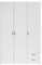 Parisot Armoire Varia - Décor Blanc - 3 Portes + 2 tiroirs - L 120 x H 185 x P 51 cm