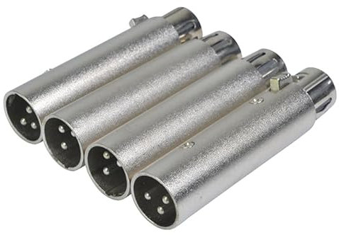 DMX Adaptor 3 Pin Male to 5 Pin Female XLR Pack of 4