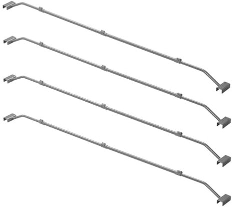 APT Lot de 4 cintres plats réglables en métal pour bâche de remorque 140-208 cm