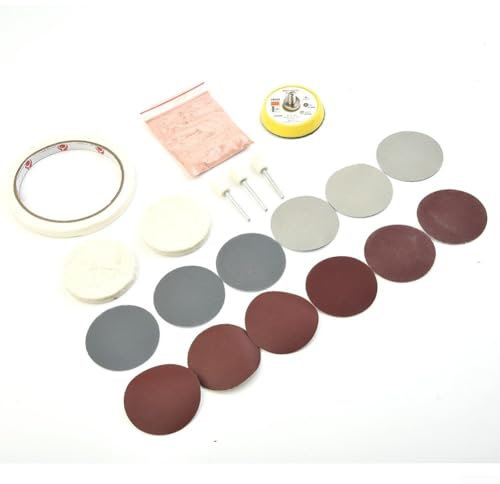 Vilgftyiet Logra un cristal suave y transparente con herramientas de pulido de reloj, juego de 20 piezas