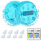 BIQIQI Unterwasser Licht, Poolbeleuchtung RGB LED Badewanne Licht IP68 Wasserdicht Teichbeleuchtung mit Thermometer Fernbedienung Saugnapf, für Garten Aquarium Vase Badewanne Pool oder Spa