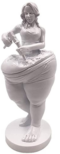Besreey Abnehmende Göttin Figur | Statue Abnehmende Göttin Wohnzimmer Skulptur, Fat Lady Figur Modell Fitness Yoga Schreibtischen Dekoration