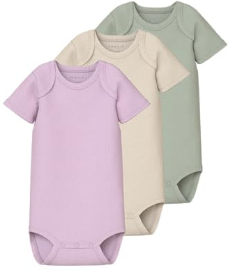 NAME IT Unisex Nbnbody 3p Ss Solid Rib Noos Nbnbody 3P Ss Solid Rib Noos (3er Pack)