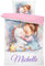 Pictogogo Personalisierte Baby Bettwäsche, Kinderbettwäsche, Bettwäsche Mit Namen, Babybett Komplett Set Mit Reißverschluss, Oeko-TEX Standard 100 (Einhorn 2, 100 x 135 cm)