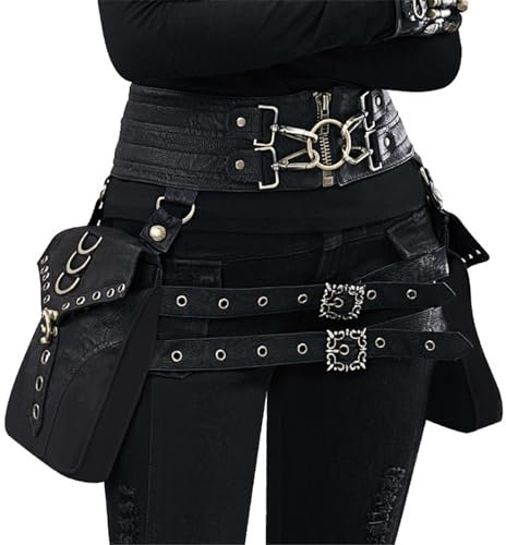 jojobasec Einzigartige Hüfttasche, coole und funktionale Hüfttasche, Gothic-Gürteltasche, Punk, Handytaschen für Outdoor-Aktivitäten