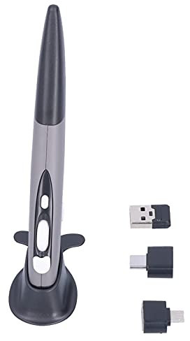 JTLB Stylo Souris Filaire pour PC, Ordinateur Portable, Design Compact avec 3 DPI Stylo, Nombre de Boutons 4 Touches, pour 7/Vista/XP/2000 et //OS X (Gris Noir)