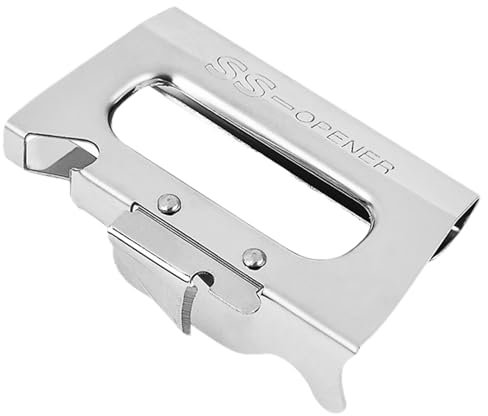 Abrelatas – Abrelatas de cocina de acero inoxidable | Abrelatas de acero inoxidable | Abrelatas de corte seguro, herramienta de cocina, abridor de tapas para latas de cerveza y bebidas