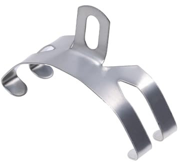 Generisch Fahrrad schiebebrücke Schutzblech Befestigung Halter Halterung Klemmung 65-70 mm Breite Silber aus Stahl (Silber 1 Stück)