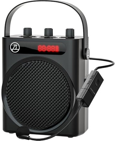 SAINTLARK S4 Voice Amplifier Bluetooth 5.3 Wireless Headset Microphone/Wired Mic-30W, 3500MAH Rechargeable Personal Voice Amplifier for Teachers for Training, Teaching, Yoga, Meeting, Speech