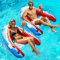 HeySplash Schwimmbad schwimmt für Erwachsene, 2 Stück Hai Pool Float Stuhl mit Tassenhalter, Aufblasbare Pool Float Lounge mit Griffen, Aufblasbare Schwimmer für Schwimmbad Strand See Party, Blauhai