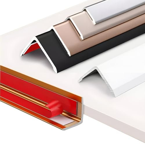 Coayuou Stahlwinkel 100cm* 3 Stück Eckschutzprofil Selbstklebend Aluprofile Küchenleisten Langlebiger Schutz Ecken Und Kantenschutz Für Möbel, Wände Und Türen(Gebürstetes Roségold)