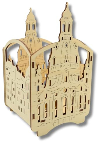 Teelichthalter Dresdner Frauenkirche Dresden | Windlicht Holz | Souvenir