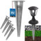 KOTARBAU® 4 Stk Erdspieß Einschlaghülse für Gartenbeleuchtung ⌀ 115mm verzinkt Stahl Erdungsspieß Bodenanker Erdanker Einschlagbare Bodenhalterung für Gartenlampen Einschlagbodenhülse Bodenhülse Anker