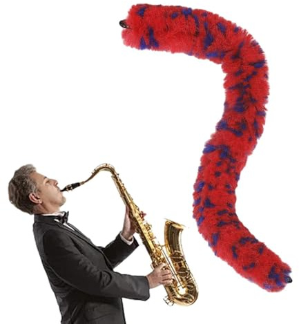 Saxophone Swab Saxophone Bend Neck Cleaning Rod Sax Cleaner | Bend Maintain Care Tool Duster Soft Cleaner Thread Pad Saver for Woodwinds Bass Instrument Performance