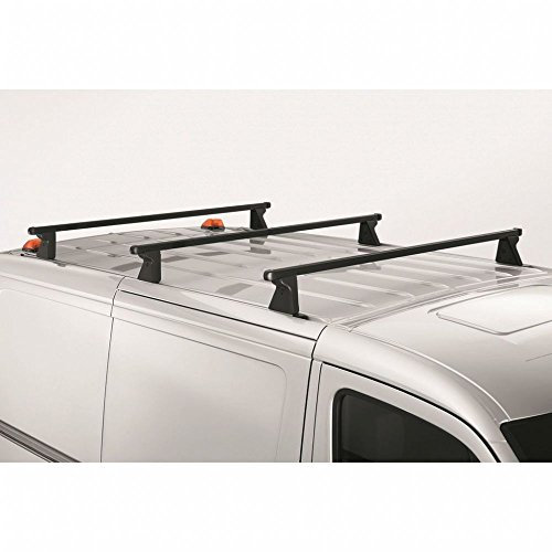 Original VW Crafter (2E) Grundträger 3-teilig Tragstäbe Dachgepäckträger Rechteck Profil schwarz 2E0071126