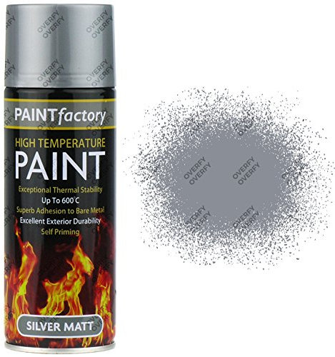 3 x 400ml Heat Resistant Matt Silver Spray Paint Stove Exhaust High Temperature