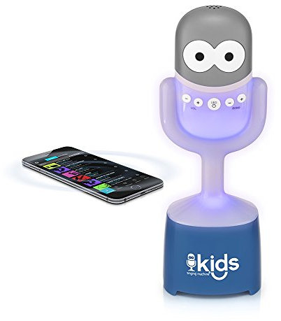 Singing Machine SMK445 Bluetooth Microphone Karaoke Machine with inbuilt speaker, Blue