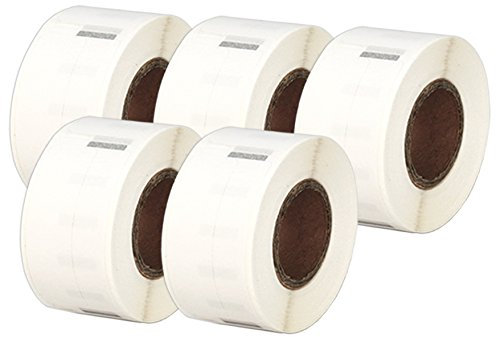 5 Rollen 99017 S0722460 50mm x 12mm Etiketten kompatibel für LabelWriter 4XL 450 400 330 320 310 Twin Turbo Duo Seiko SLP 450 430 420 400 240 220 200 120 100 Pro Plus (220 Etiketten pro Rolle)