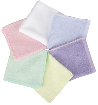 Ko&Pro 100% Bambus Tücher 6er Set 25x25 cm | Sanfte Pflegetücher - Perfekt geeignet als Baby-Waschlappen, Waschtücher, Abschminktücher, Gesichtstücher, Reinigungstücher | Inklusive DIY-Rezeptesammlung