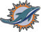 NFL Miami Dolphins Color Emblem, Türkis, 2,5 x 3,15 cm