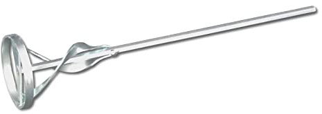DEWEPRO® Rondenrührer - Farbrührer mit Ring und Spiralkopf verzinkt, Farbmischer ø80x400mm, Rührquirl zum Verrühren von Farben und Flüssigkeiten