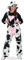 KarnevalsTeufel Damenkostüm-Set, 2-teilig Kuhhose mit Herz und Hut, schwarz - weiß | Größen: M, XL, XXXL | Tierkostüm, Karneval, Fasching (M)