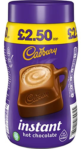 Cadbury Instant Hot Chocolate Powder OFFICIAL, Smooth Drinking Chocolate, Fair Trade Cocoa, 6 x 300 g