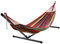 GOPLUS Support de Hamac Universel Patio Portatif Charge Maximale 150 KG Matière en Fer Robuste avec Chaîne de Suspension 325 x 100 x 106 CM Noir pour Jardin Camping Balcon