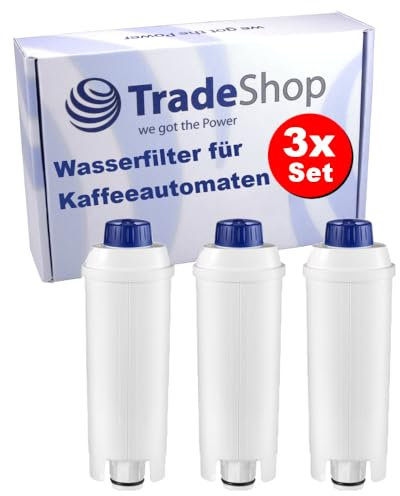 3x Trade-Shop Wasser-Filter für DeLonghi PrimaDonna Serie/Magnifica Serie/Dinamica/Cappuccino Kaffee-Vollautomaten/Hochwertige Filterpatrone