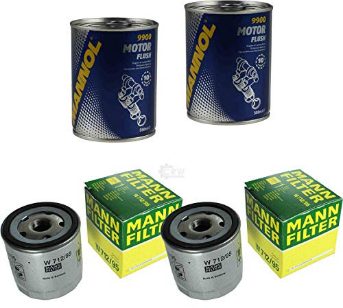 2x Original MANN Ölfilter W 712/95 + 2x SCT Motor Flush Motorspülung