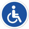 Lot de 5 autocollants pour voiture, handicapés, fauteuil roulant, 9,5 x 9,5 cm, pour toilettes handicapés, pour fauteuil roulant