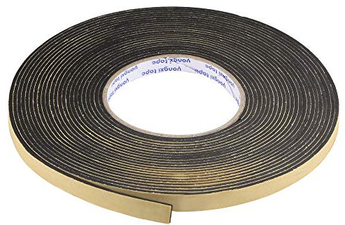sourcing map Sealing Foam Tape 10mm Wide 2mm Thick 10m/32.8ft Long, EVA Self Adhesive Weather Strip for Window Door Insulation