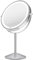 Auxmir Miroir Grossissant Lumineux X10, Miroir Maquillage LED Grossissant 1x/10x Double Face sur Pied 8, Miroir Cosmétique de Table 54 LED Réglable 3 Couleurs, Rotation à 360° avec Support