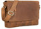 STILORD 'Davis' Messenger Bag Leder 13 Zoll Laptop Tasche Vintage Umhängetasche Schultertasche für Uni Büro Büchertasche Messengertasche Echtleder Damen und Herren, Farbe:tan - dunkelbraun