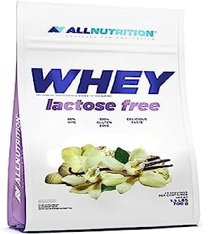 Allnutrition Whey Lactose Free, Vanilla - 700 g | 23 Portionen, hoher BCAA-Gehalt, leicht lösliches Molkenprotein für Protein Shake, Ernährung und Training ohne Laktose